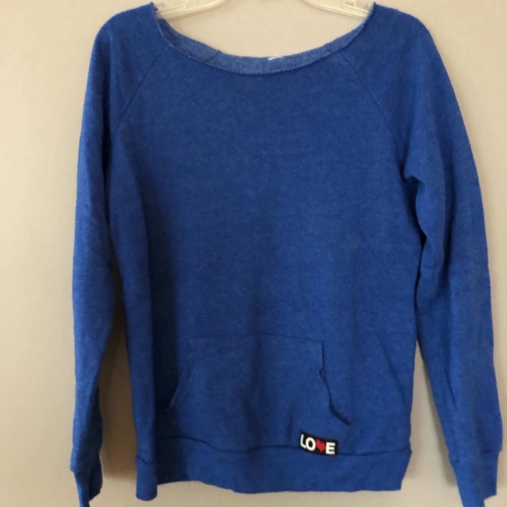 M22 Blue wide neck sweatshirt
